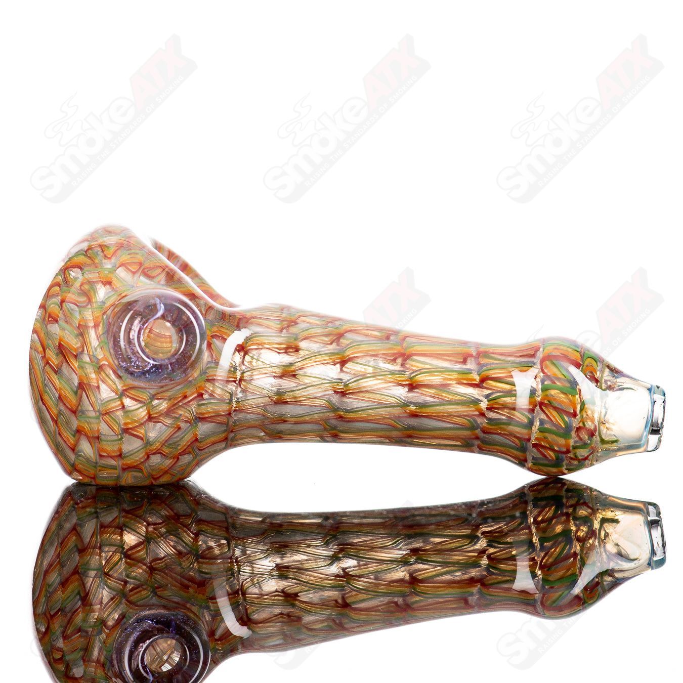 6 Lattice Coil Spoon by JMK Glass - Smoke ATX