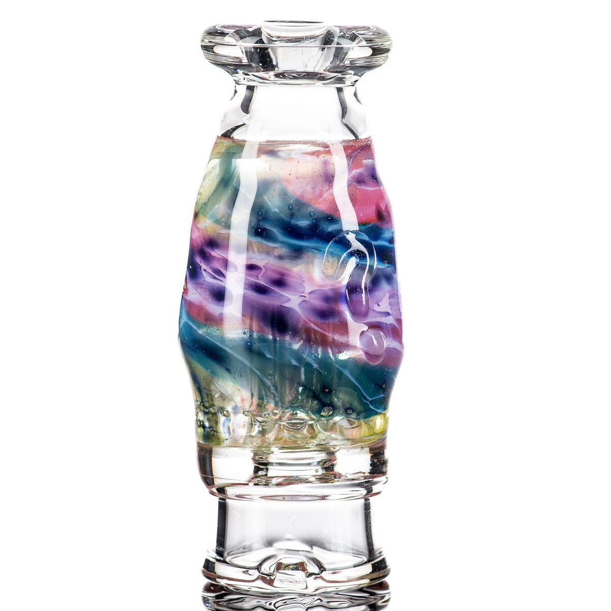 Puffco Wet Top by Nobody Glass, a glass Puffco top with intricate design and clear glass finish for vaporizer accessories.