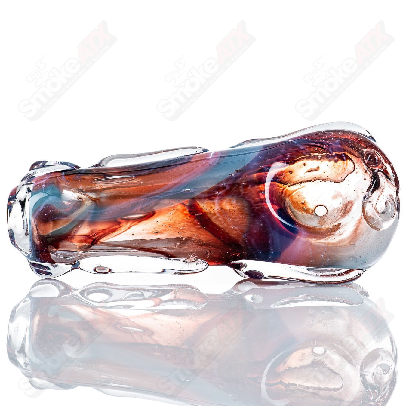 Glass pipe called the #62 Spoon Glass by Nobody, clear glass with a rounded bowl and smooth design for smoking enjoyment.