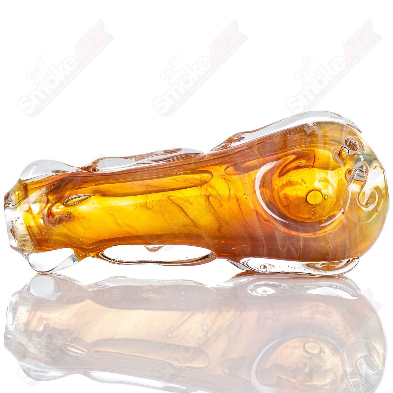 Glass pipe called the #63 Spoon Glass by Nobody, featuring a clear glass design with a rounded bowl and smooth stem.