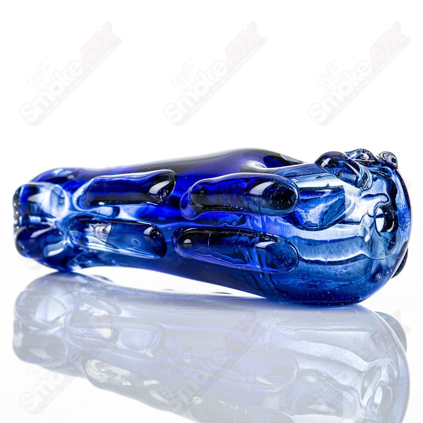 Glass pipe, #67 Spoon Glass by Nobody, clear glass with a rounded bowl and straight stem, designed for smoking use.