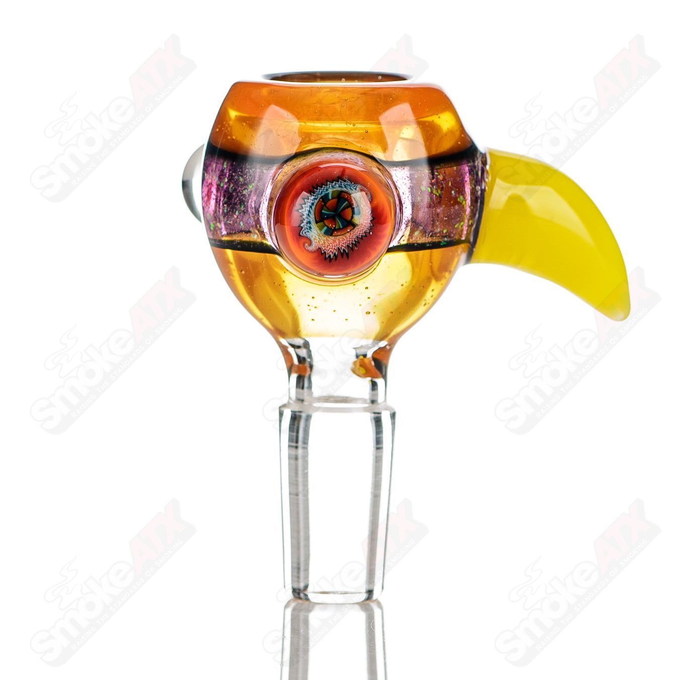 7 14mm Color Worked Slide Bowl Jeremy from Oregon - Smoke ATX