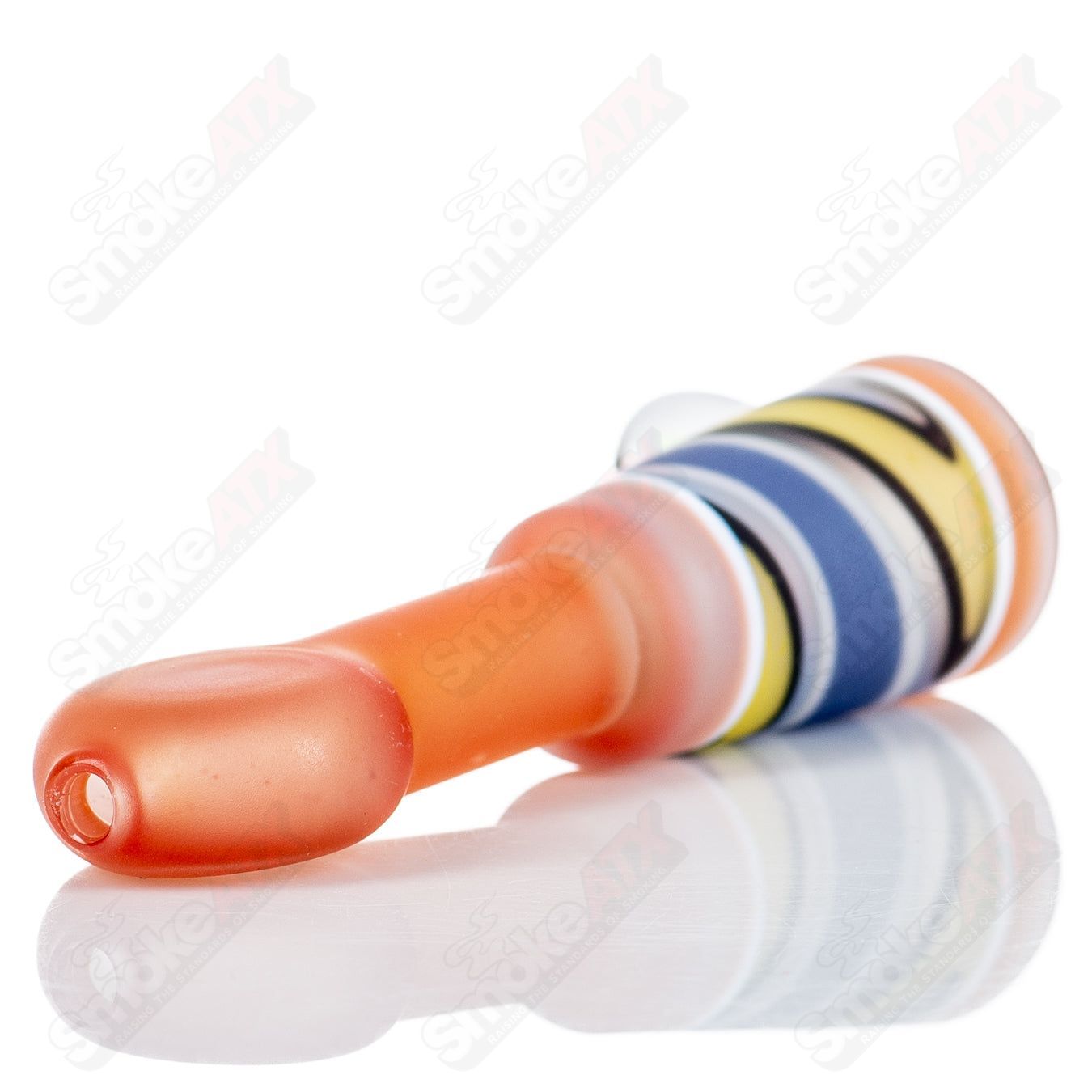 Kirkland Glassworks Wig Wag Chillim, a colorful heady glass chillum with intricate wig wag design and vibrant glasswork.