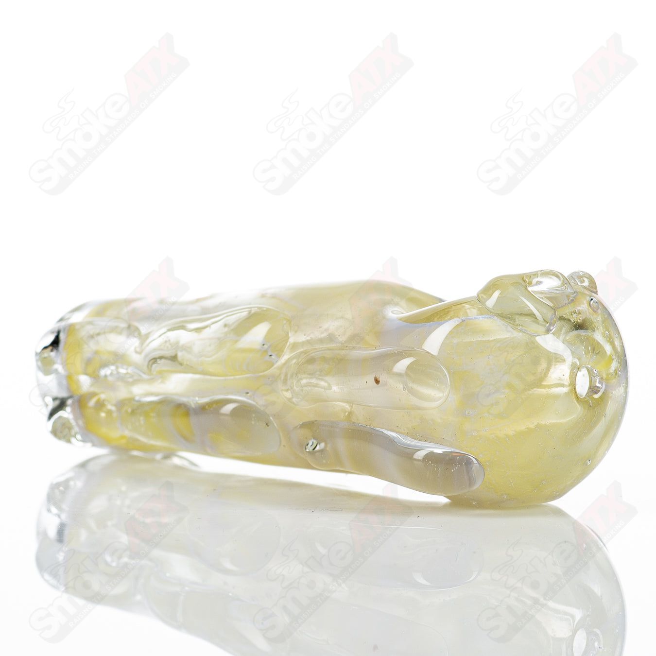 Glass pipe called the #72 Spoon Glass by Nobody, featuring a clear glass design with a rounded bowl and smooth mouthpiece.