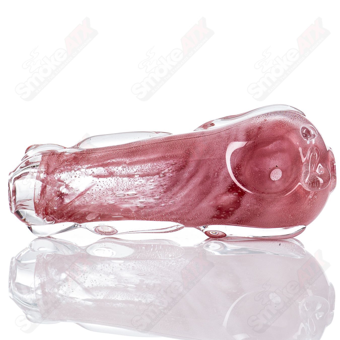 Glass pipe called the #73 Spoon Glass by Nobody, featuring a clear glass design with a bowl and stem for smoking.