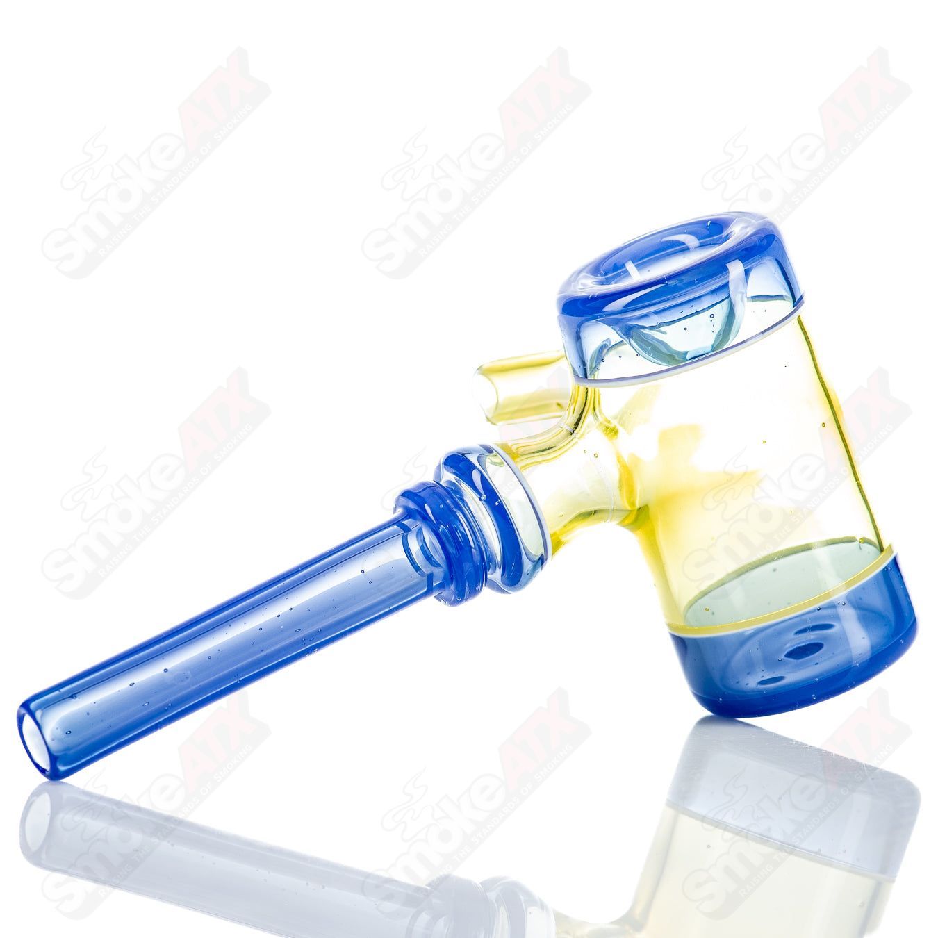 Colorful Kirkland Glassworks #8 Color Poker hand pipe with vibrant glass design for smoking enjoyment.
