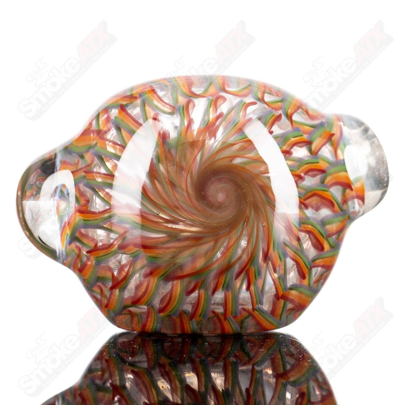 8 Lattice Coil Spoon by JMK Glass - Smoke ATX