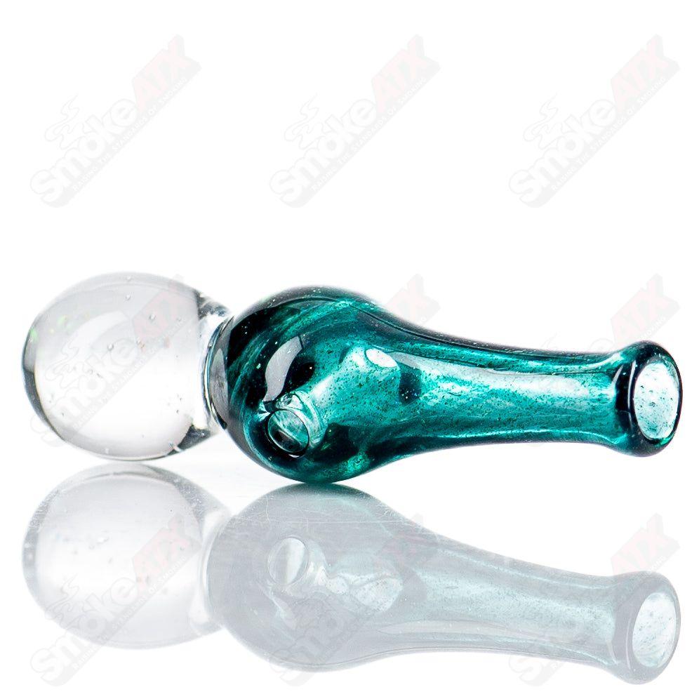 UV Puffco Joystick Indo glass Puffco top by Geoff Made Glass, featuring vibrant colors and intricate design details.