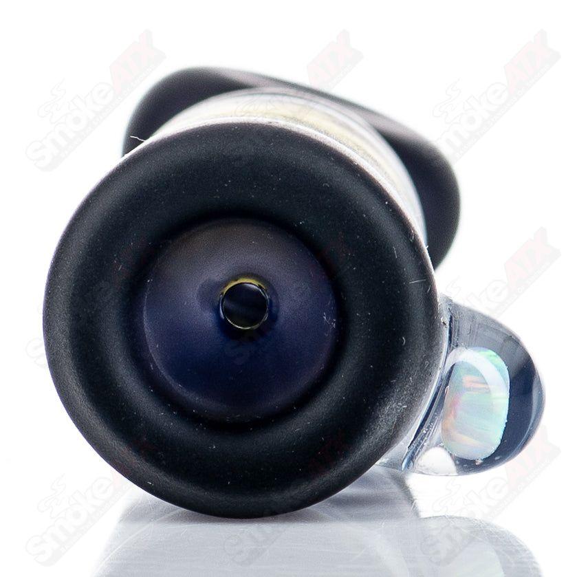 Kirkland Glassworks #8 Wig Wag Chillum, colorful heady glass pipe with intricate wig wag design and smooth mouthpiece.