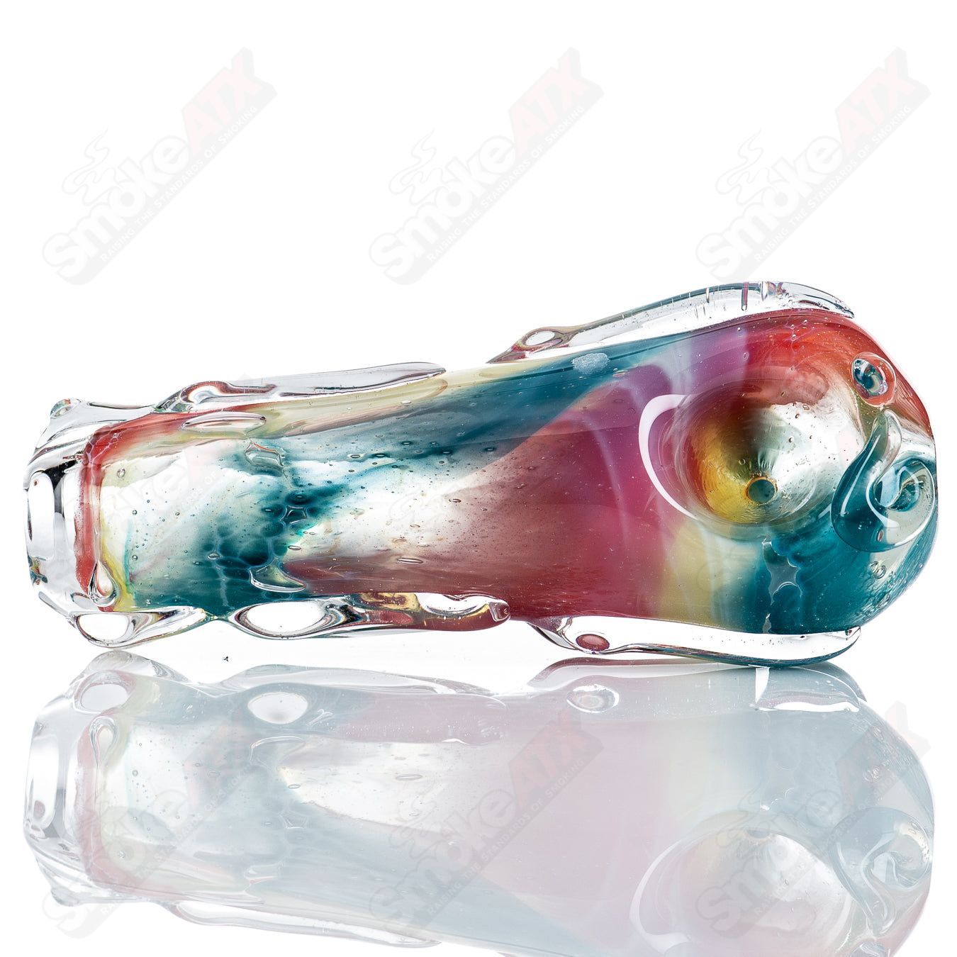 Glass pipe, Spoon Glass by Nobody, featuring a clear glass design with a rounded bowl and slender stem.