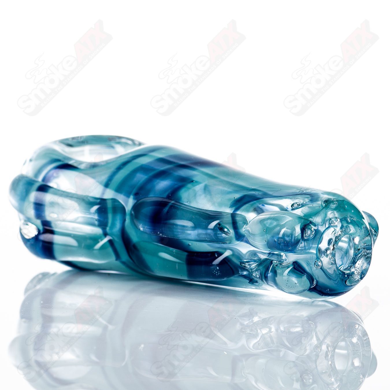 Glass pipe called #88 Spoon by Nobody, made of clear glass with a rounded bowl and smooth mouthpiece for smoking.