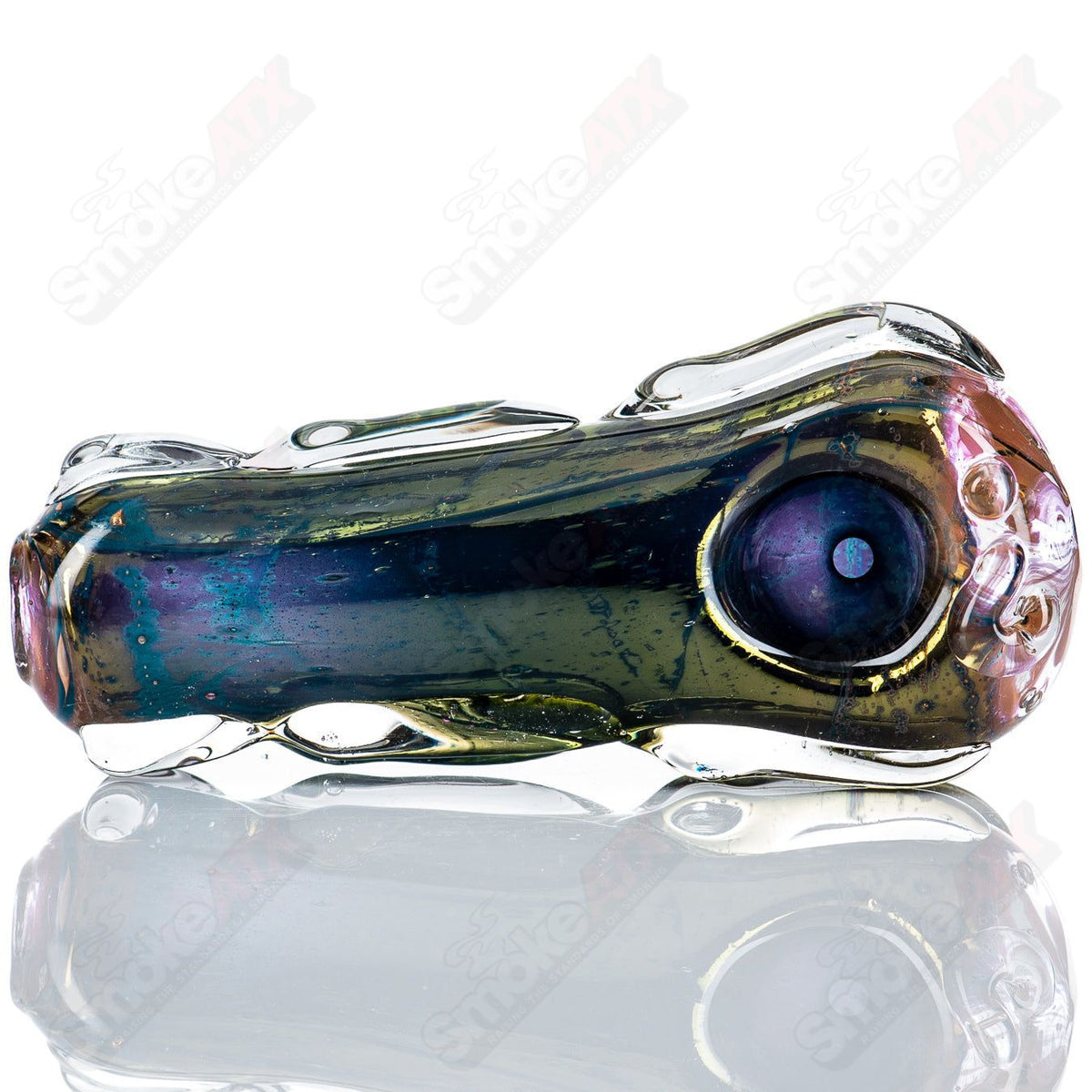Glass pipe named #89 Spoon Glass by Nobody, featuring a clear glass design with a rounded bowl and smooth mouthpiece.