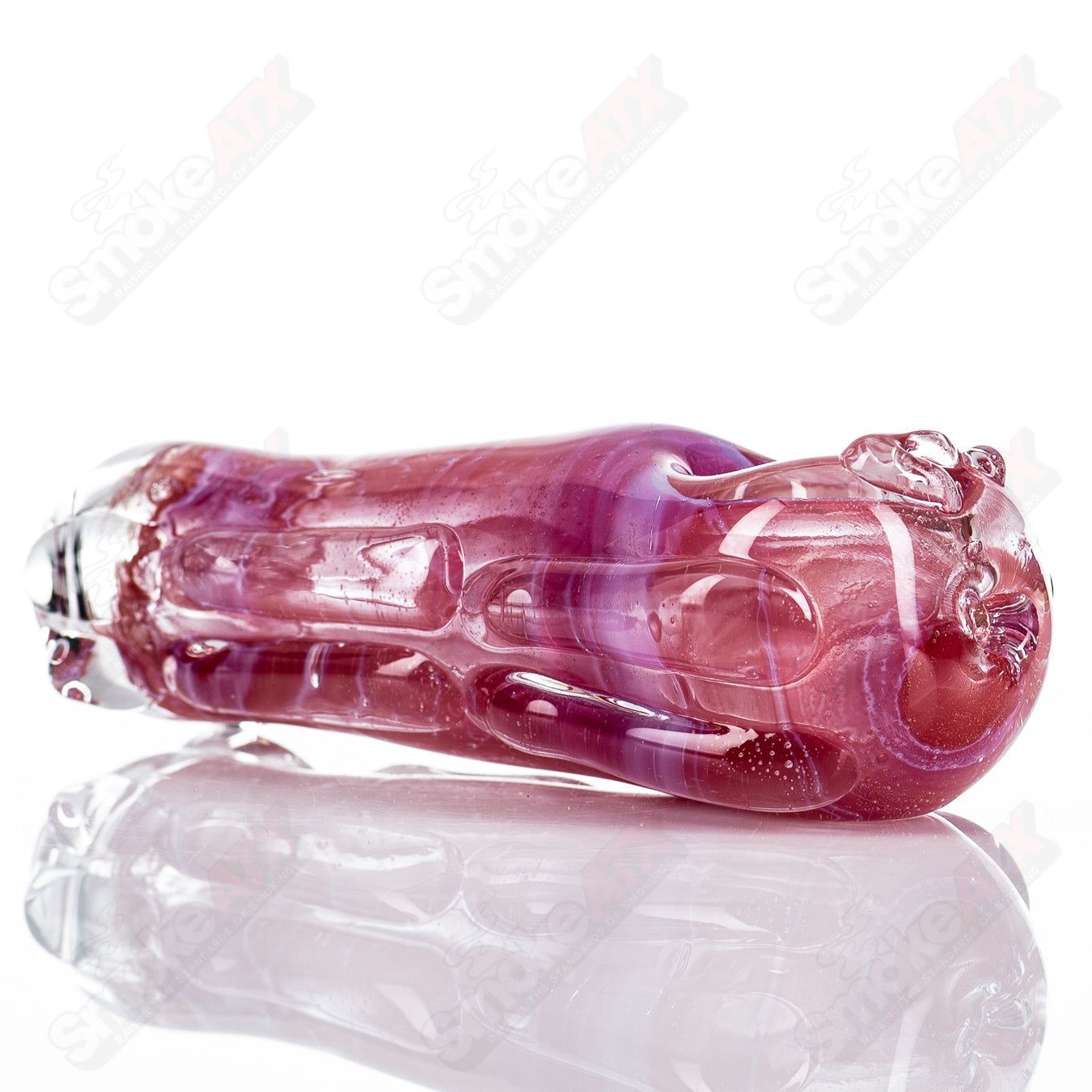 Glass pipe called Spoon Glass by Nobody, showcasing clear glass with a rounded bowl and straight stem design.