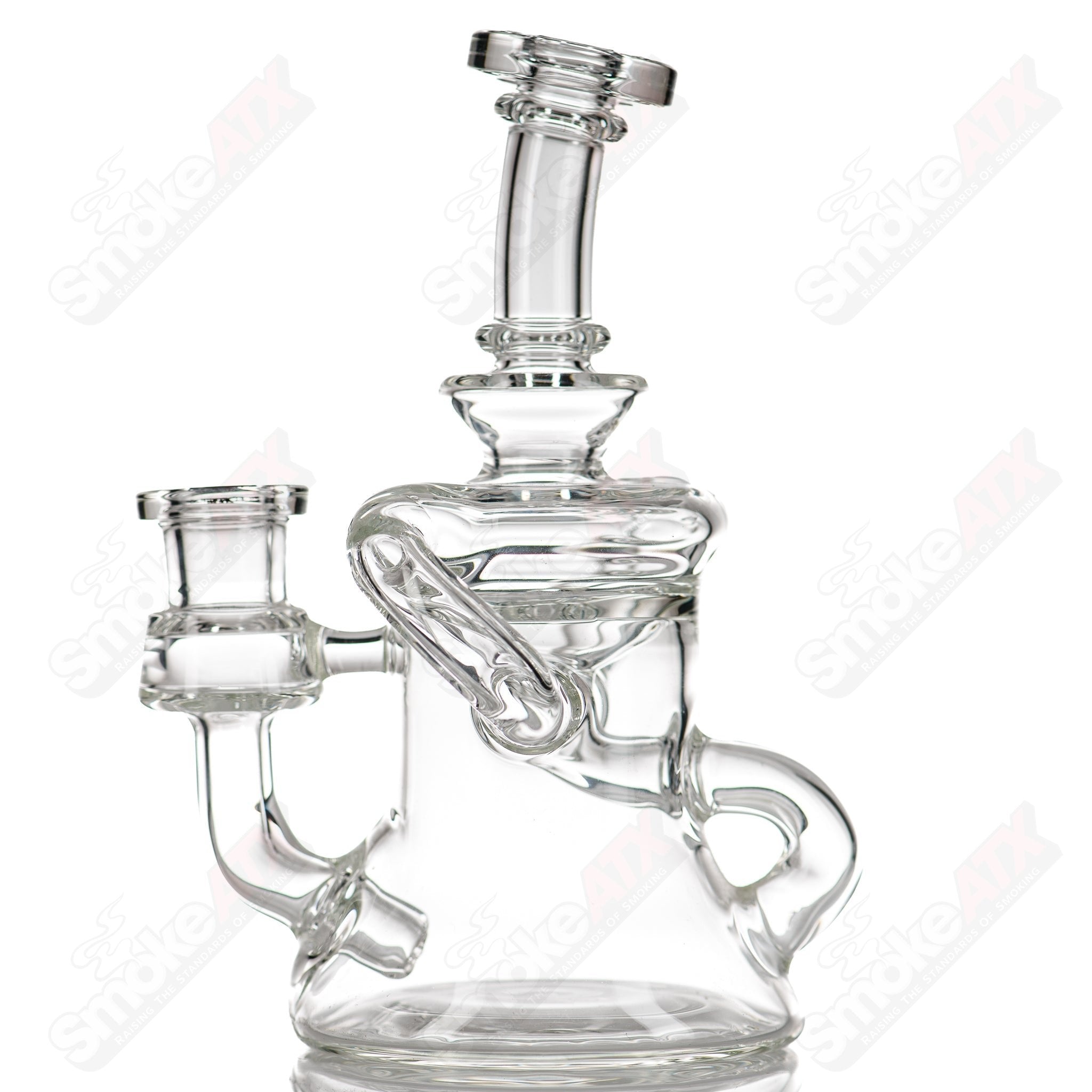 Clear Double Uptake Recycler Doug W Glass - Smoke ATX