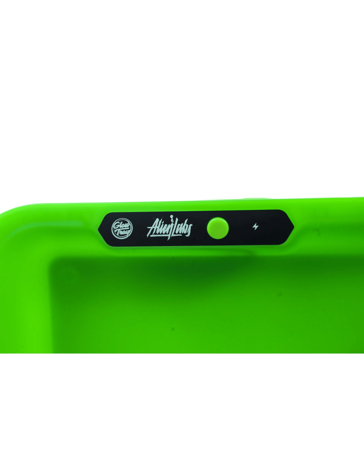 Alien Labs Glow Tray for 420 rolling accessories, featuring a vibrant, glow-in-the-dark design and durable metal construction.