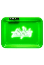 Alien Labs Glow Tray for 420 rolling, featuring a vibrant glow-in-the-dark design on a durable tray.