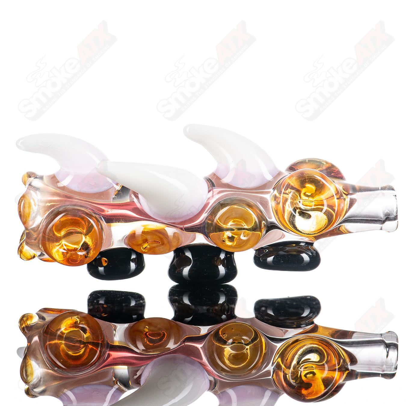 Bear Tooth Chillum by JMK Glass - Smoke ATX