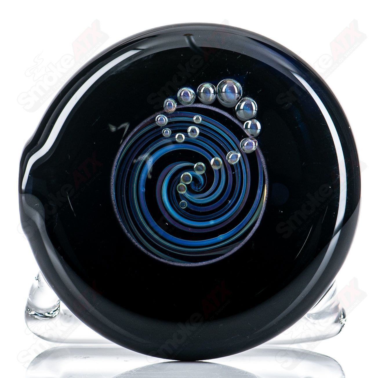 JMass Heady Glass belt buckle pipe with intricate glasswork and belt buckle design, showcasing craftsmanship and detailed artistry.