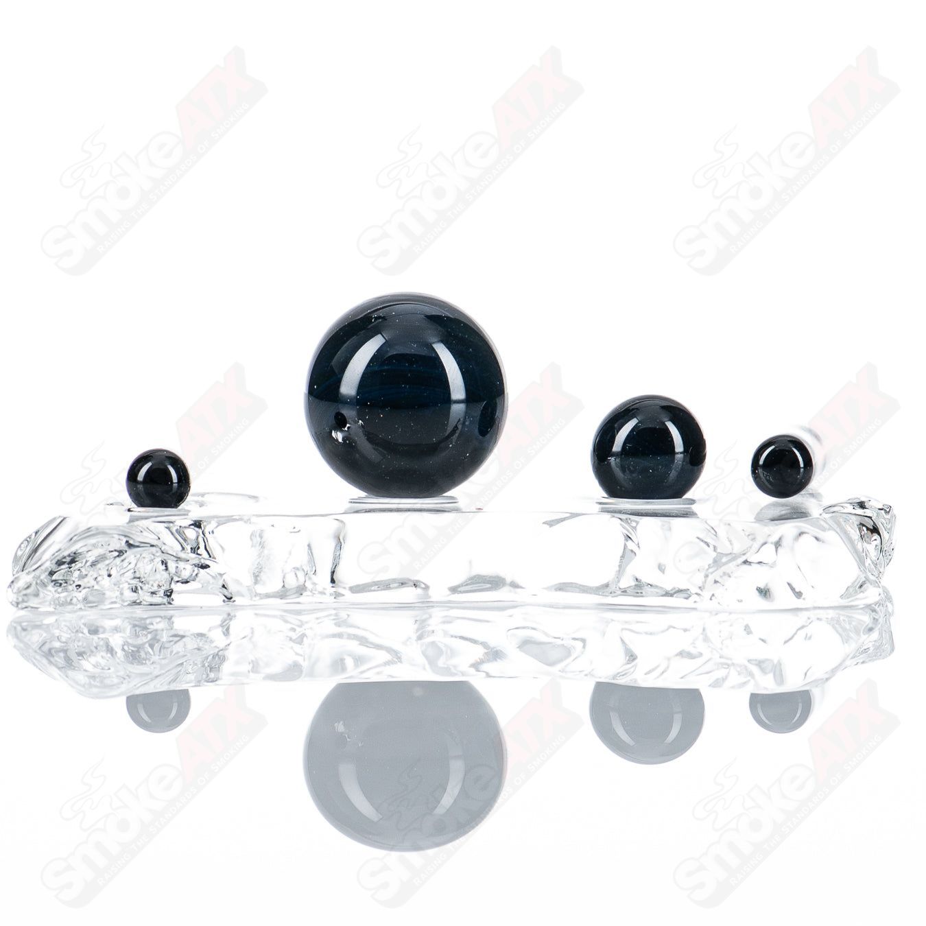 Black Magic Slurper Set Indo Glass - Smoke ATX