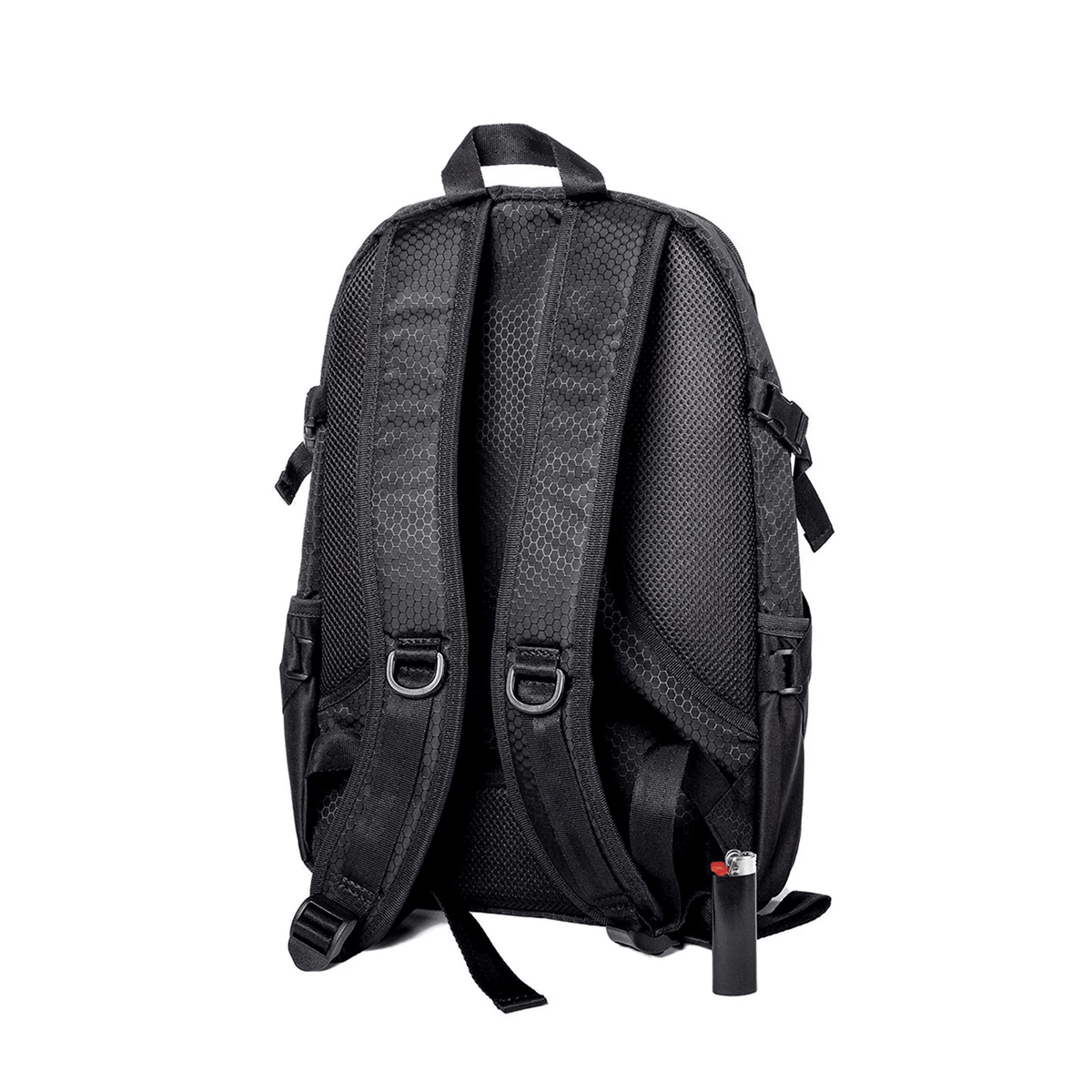 Black Cali Crusher Standard Backpack with multiple compartments and padded straps, ideal for everyday lifestyle use.
