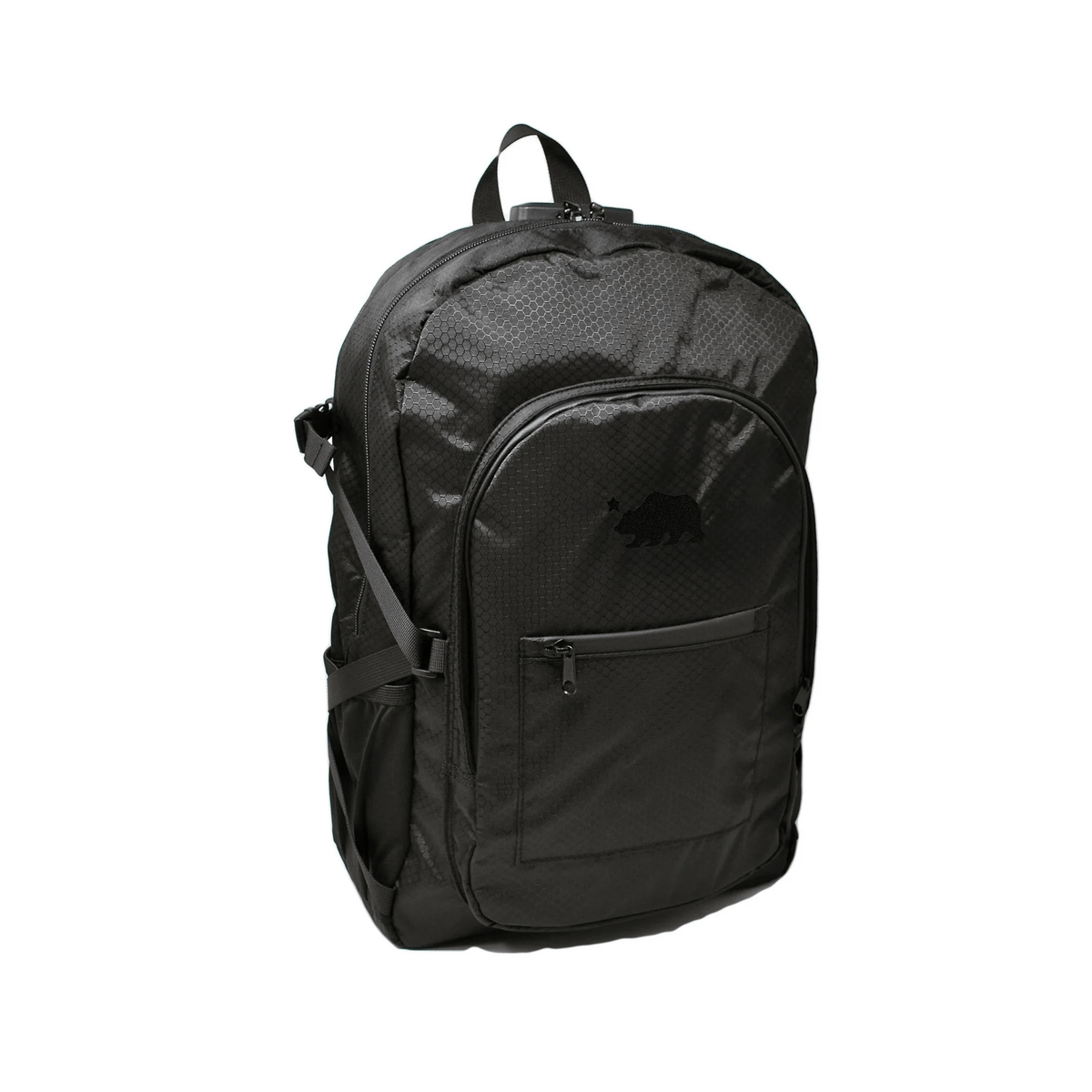 Black Cali Crusher Standard Backpack with adjustable straps and multiple compartments for everyday lifestyle use.