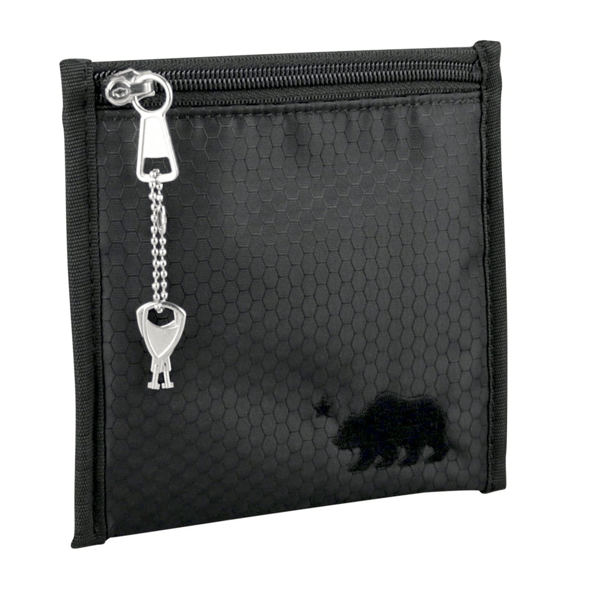 Black Cali Crusher 6x6 pouch with black accents, stylish lifestyle bag designed for convenient carrying and storage.
