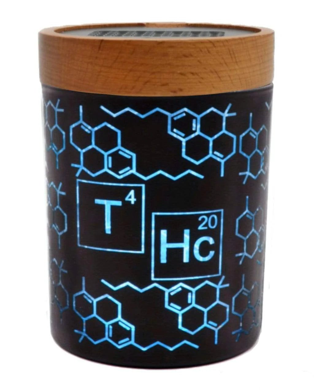 Blue Elemental Small Smart Stash Jar + Grinder Plate V Syndicate - Smoke ATX