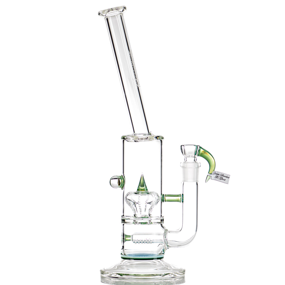 Green Stardust over Ghost Partial Accent 16mm Bent Neck w/Imperial Millie Sovereignty