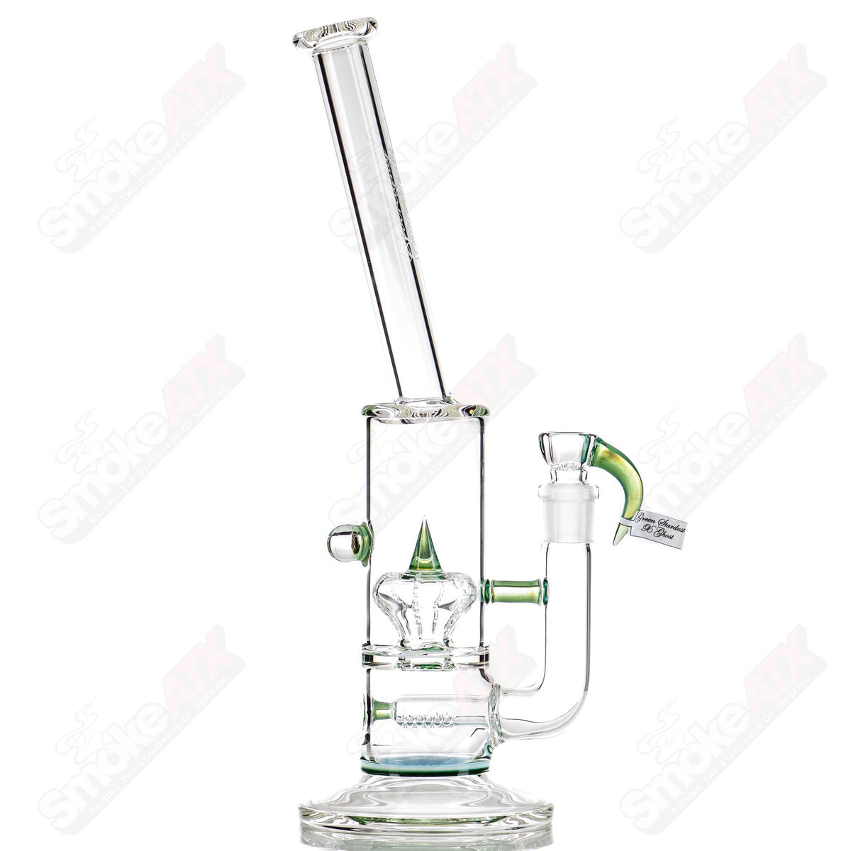 Green Stardust over Ghost Partial Accent 16mm Bent Neck w/Imperial Millie Sovereignty