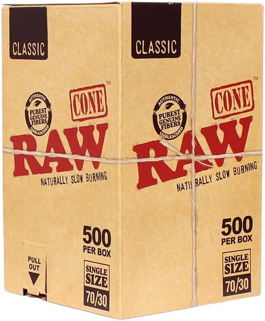 SINGLE SIZE 70/30 Classic 500 RAW CONE - Smoke ATX
