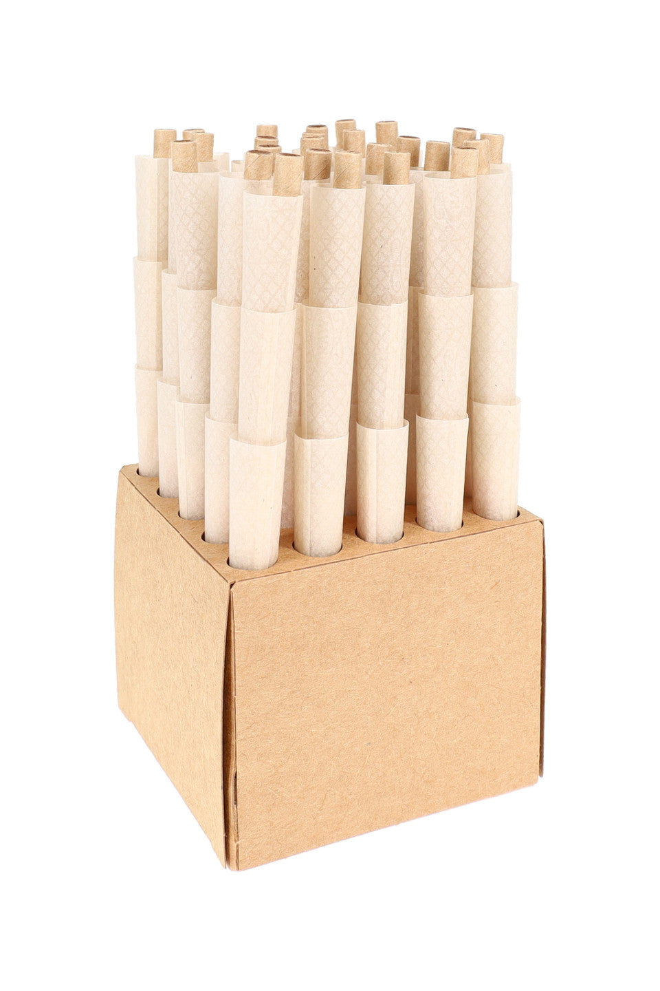 Pack of 75 RAW 1 1/4 backrolled organic hemp cones, rolling papers for rolling herbs and tobacco, natural and eco-friendly.
