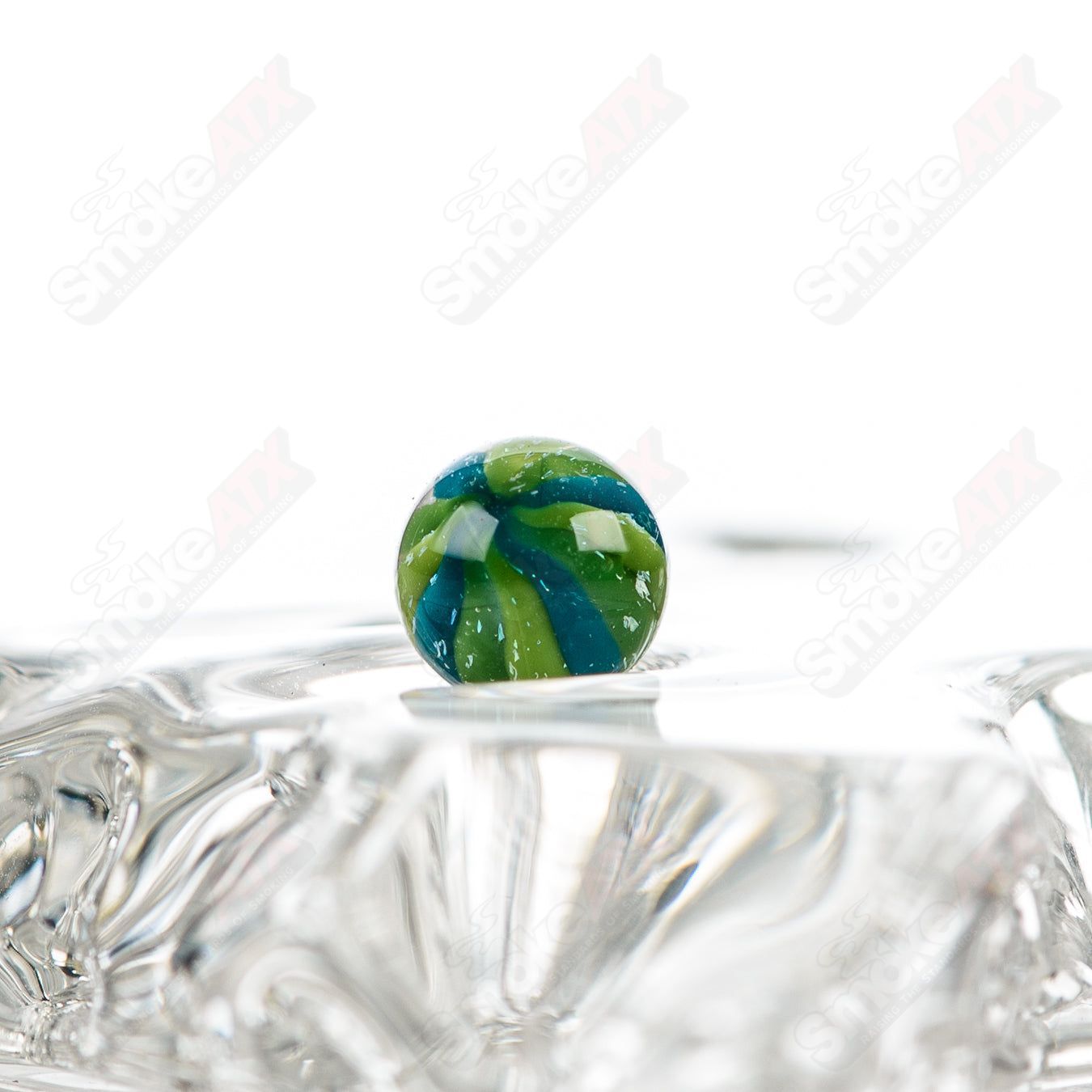 Darby Holm Glass with cactus pearl design, featuring glass pearls and inserts, showcasing intricate craftsmanship.