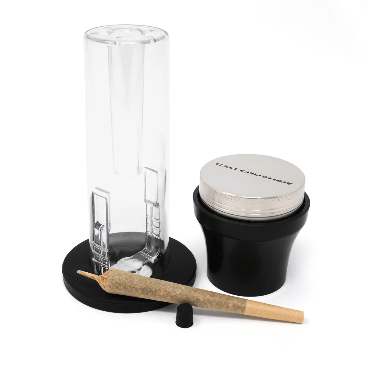 Cali O.G. Pre-Roll Grinder by Cali Crusher, a compact metal grinder designed for pre-rolls and herbs, with multiple grinding chambers.