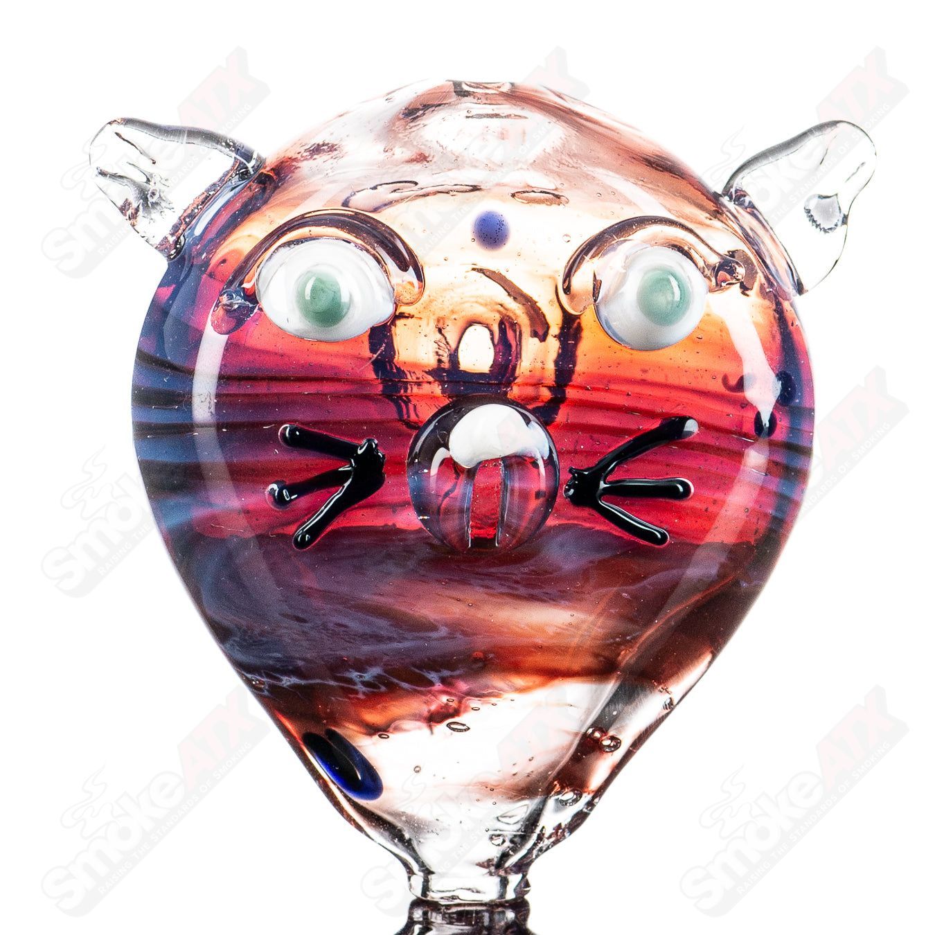 #6 Cat Head (Seastorm) Pipe Glass by Nobody - Smoke ATX