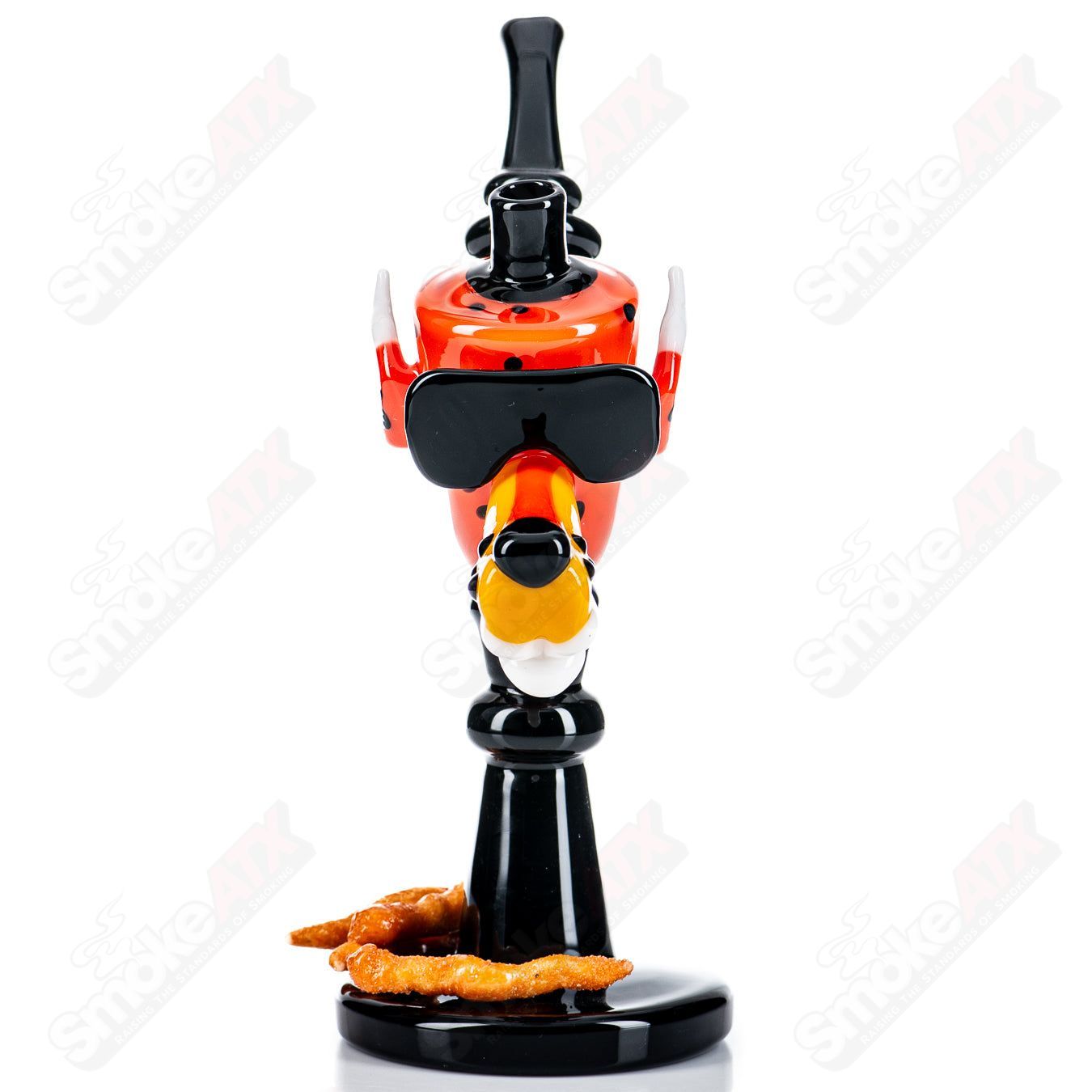 JMass Chesterlock Rudeboy Sherlocks heady glass pipe with intricate design and clear glass construction.
