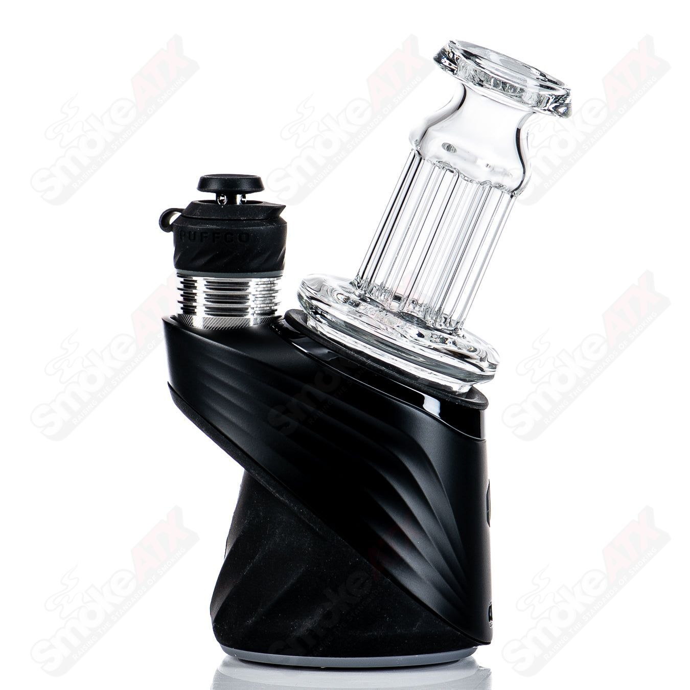Leisure Glass Classic Logo 6 Pillar Dry Puffco Top, durable glass accessory for Puffco devices with logo design and six pillar structure.