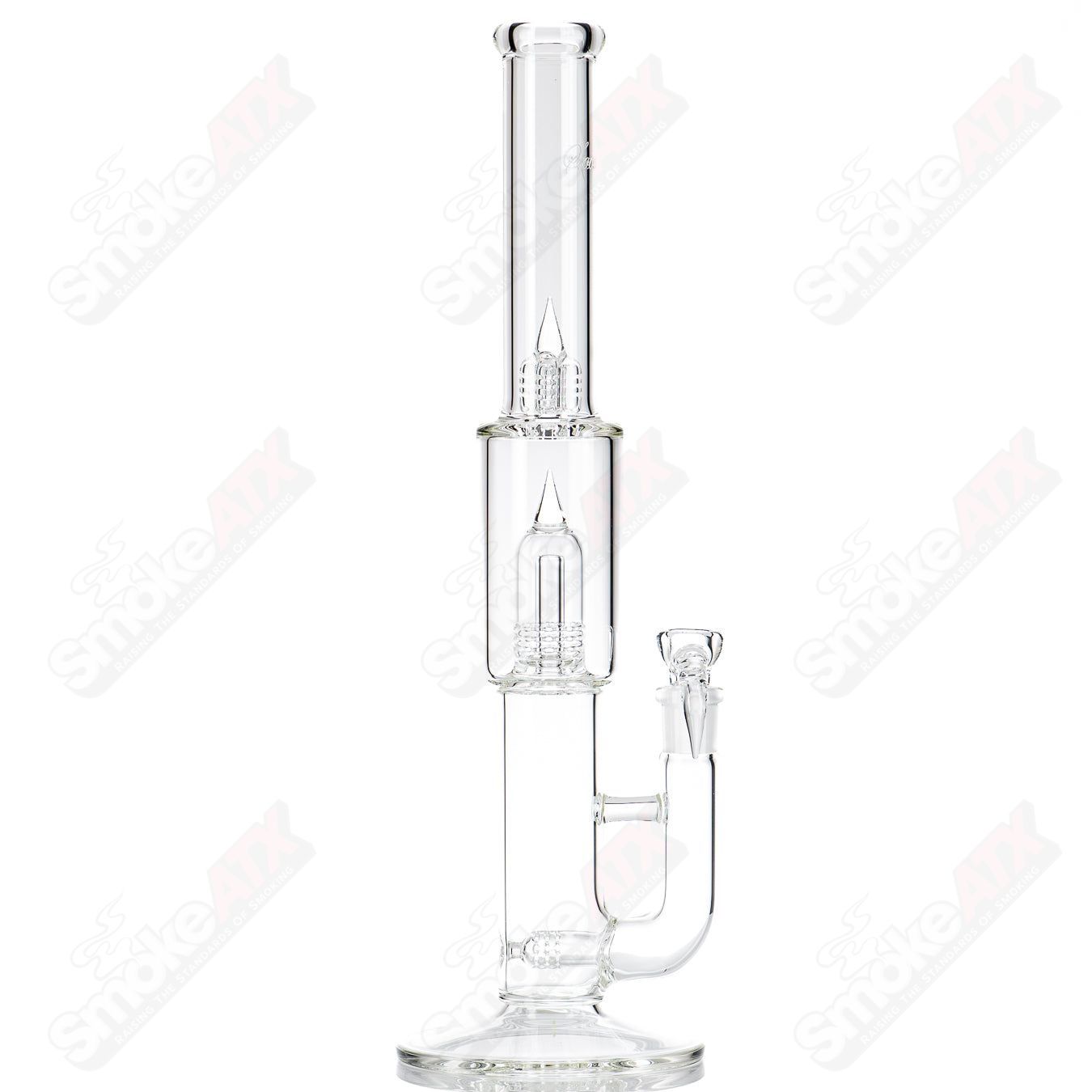 Clear 360 Stemline to 360 Grid Dome w/Splash Guard by Sovereignty - Smoke ATX