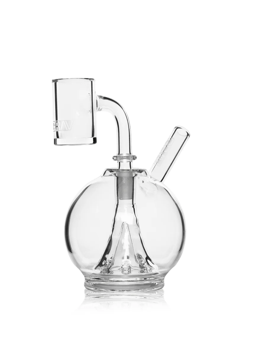 Clear Eclipse Rig with 10mm Quartz Banger GRAV - Smoke ATX