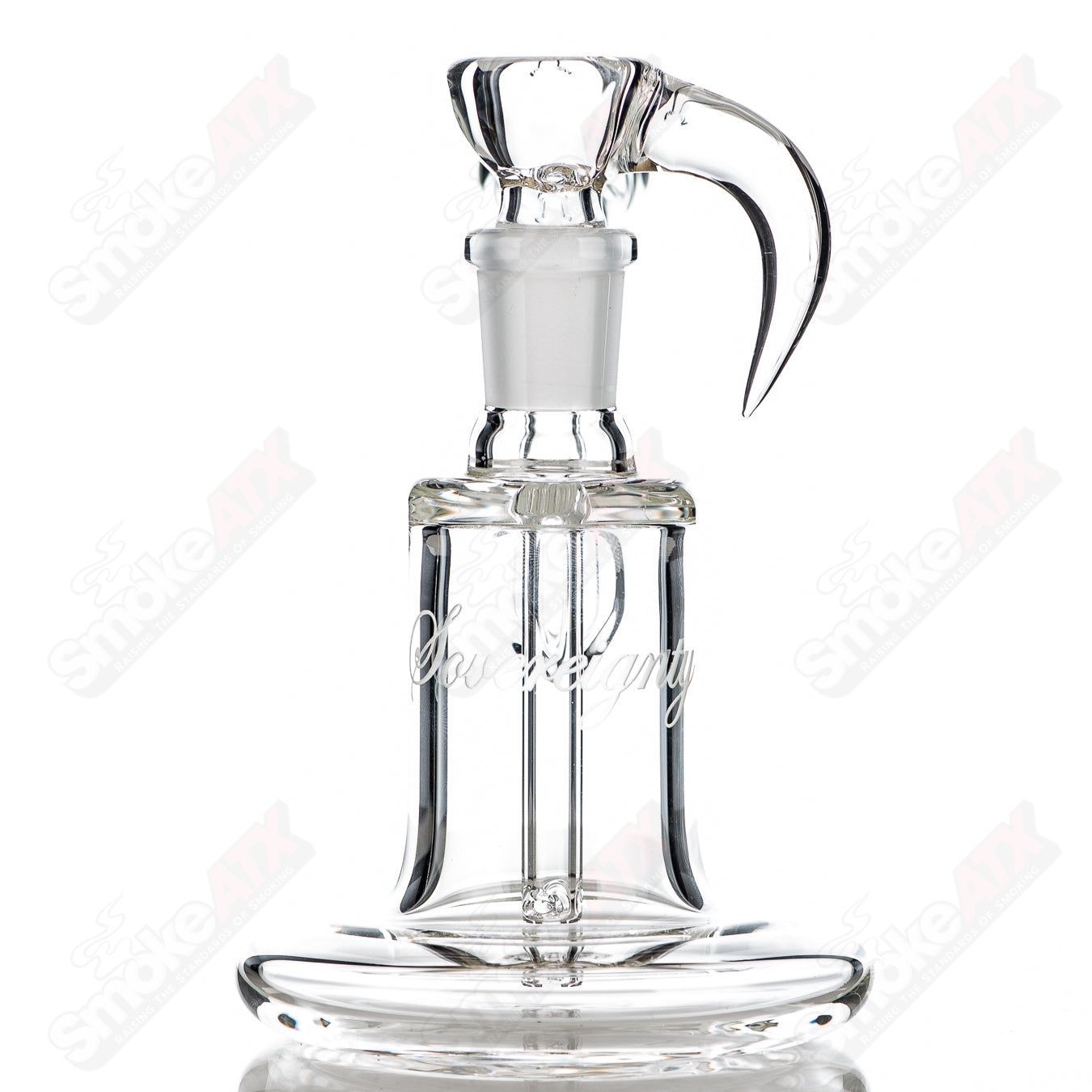 Clear Econoline Sovereignty Glass waterpipe by Sovereignty Glass, featuring a transparent heady glass design with intricate details.