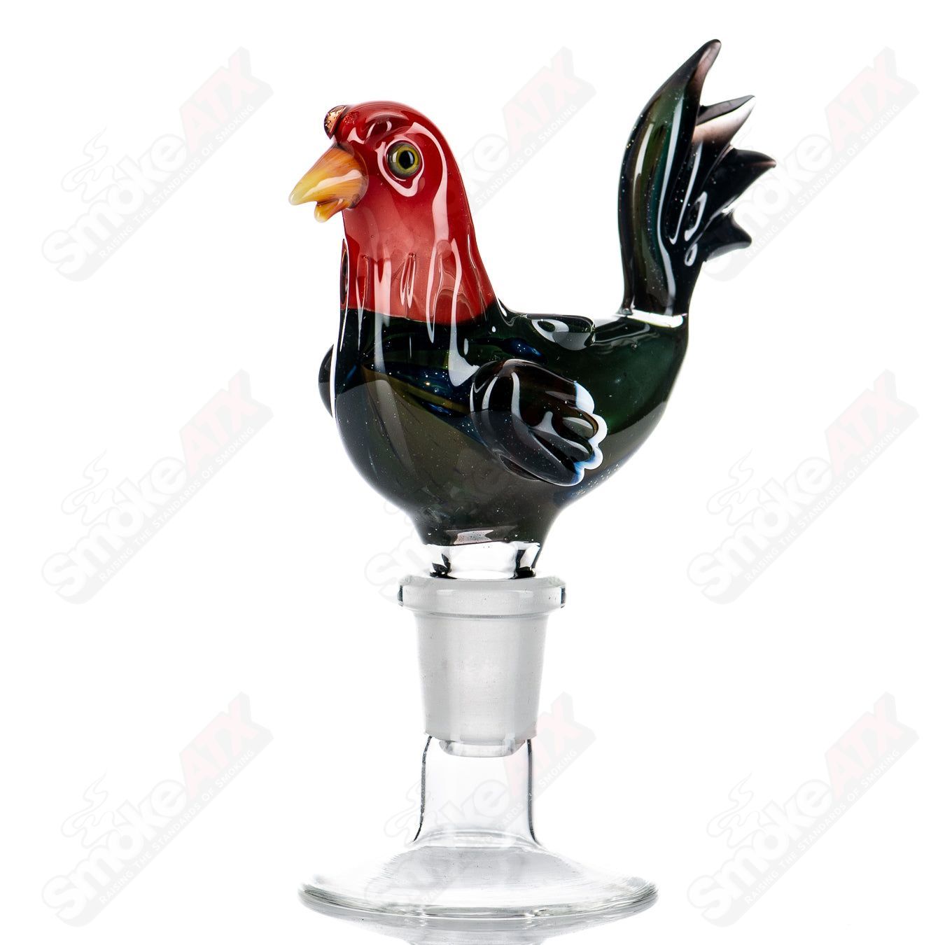 Burtoni Glass cock bowl slide with clear glass design, featuring smooth curves and a polished finish.