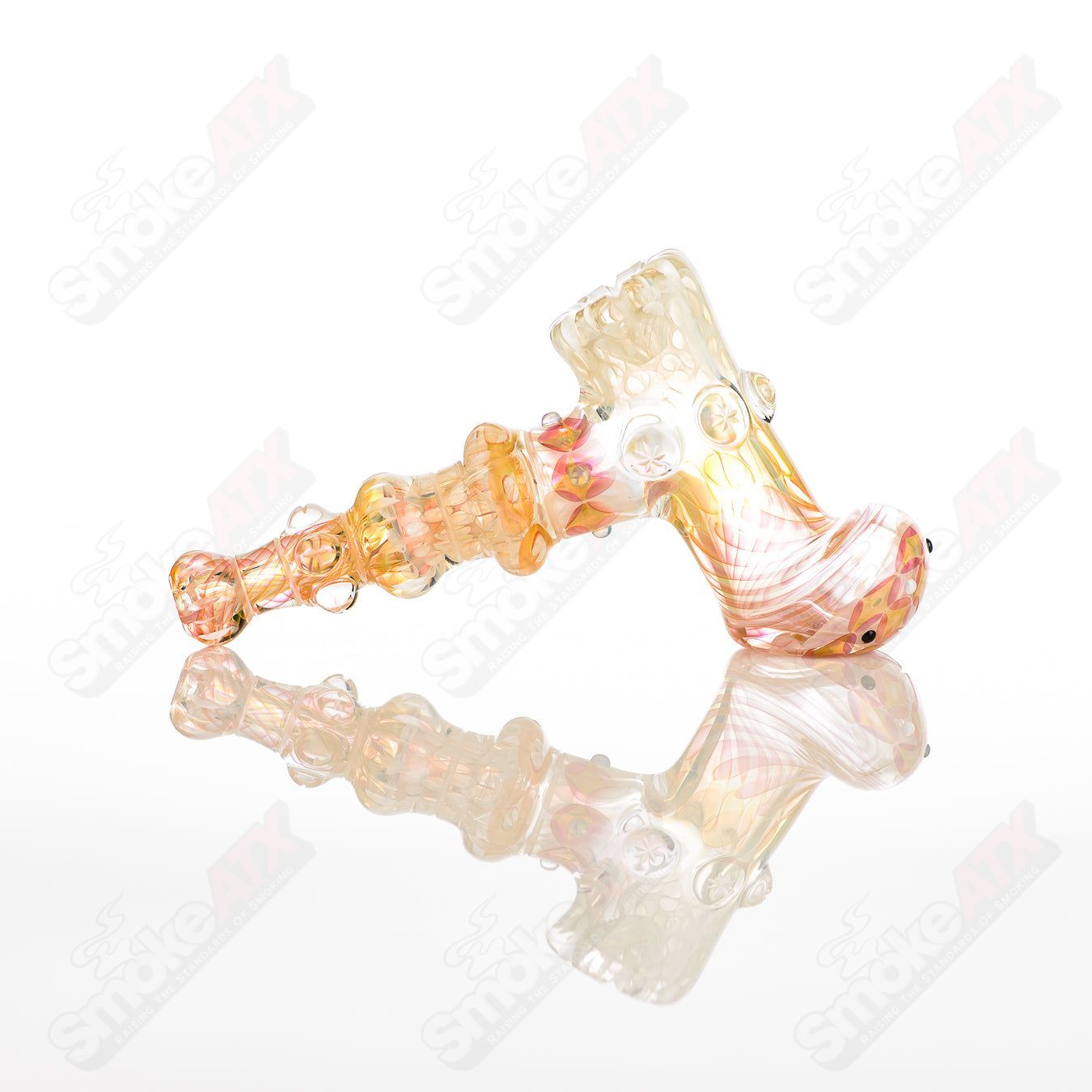 Cold Work Sherlock Lammi x Fatal Facets heady glass Sherlock pipe with intricate design and frosty finish, crafted by Fatal Facets.
