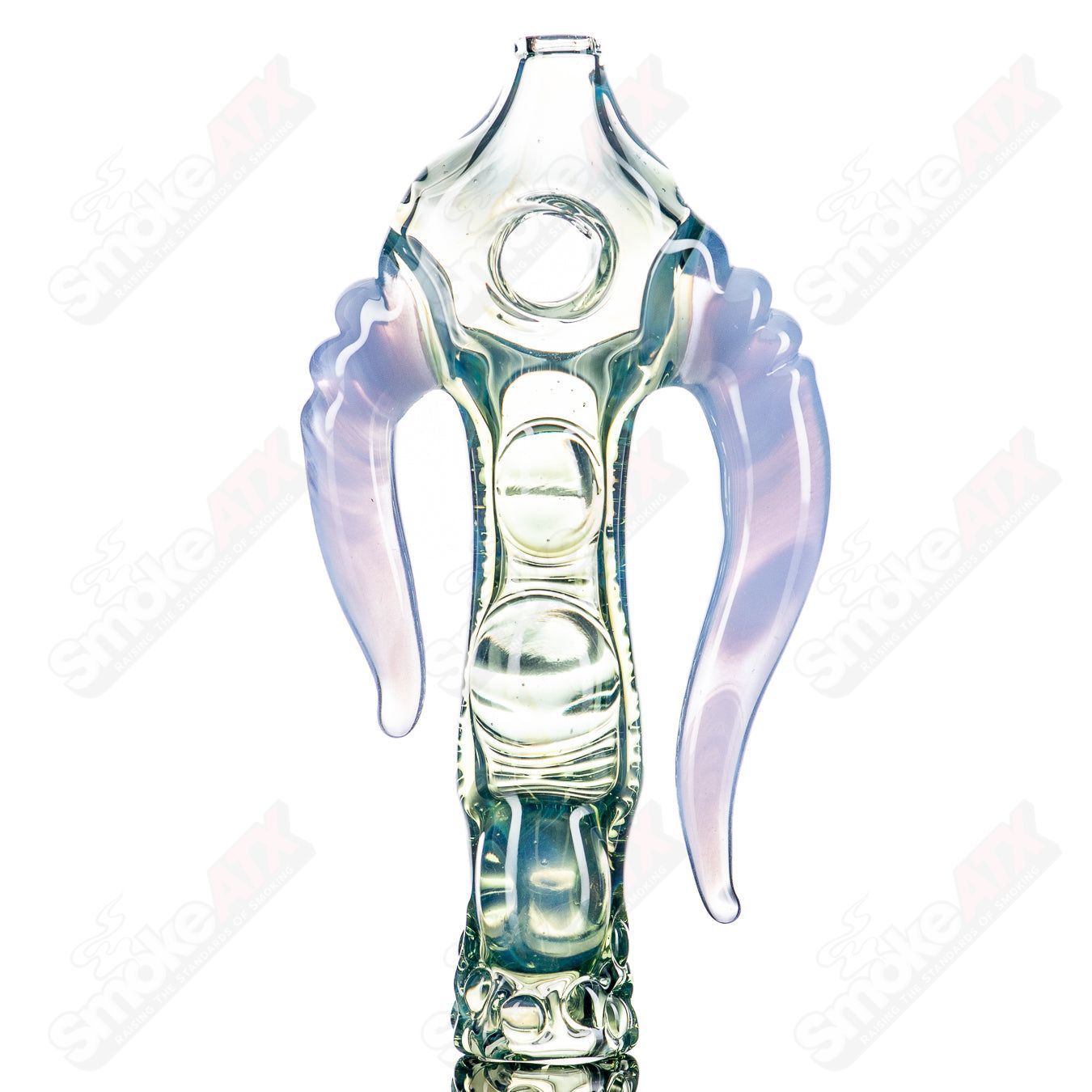 Donut Horn Chillum by JMK Glass - Smoke ATX