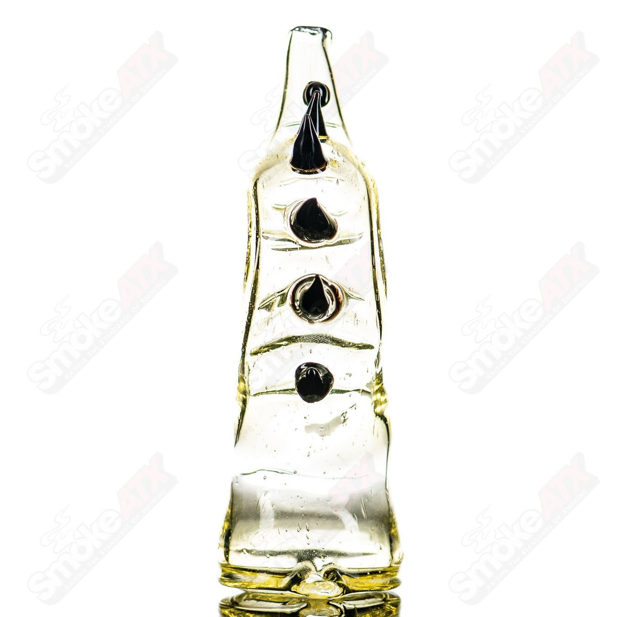 Glass Dragon Tail Puffco Top by Tony Kazy, intricately designed for Puffco vaporizer, featuring a detailed dragon tail motif.
