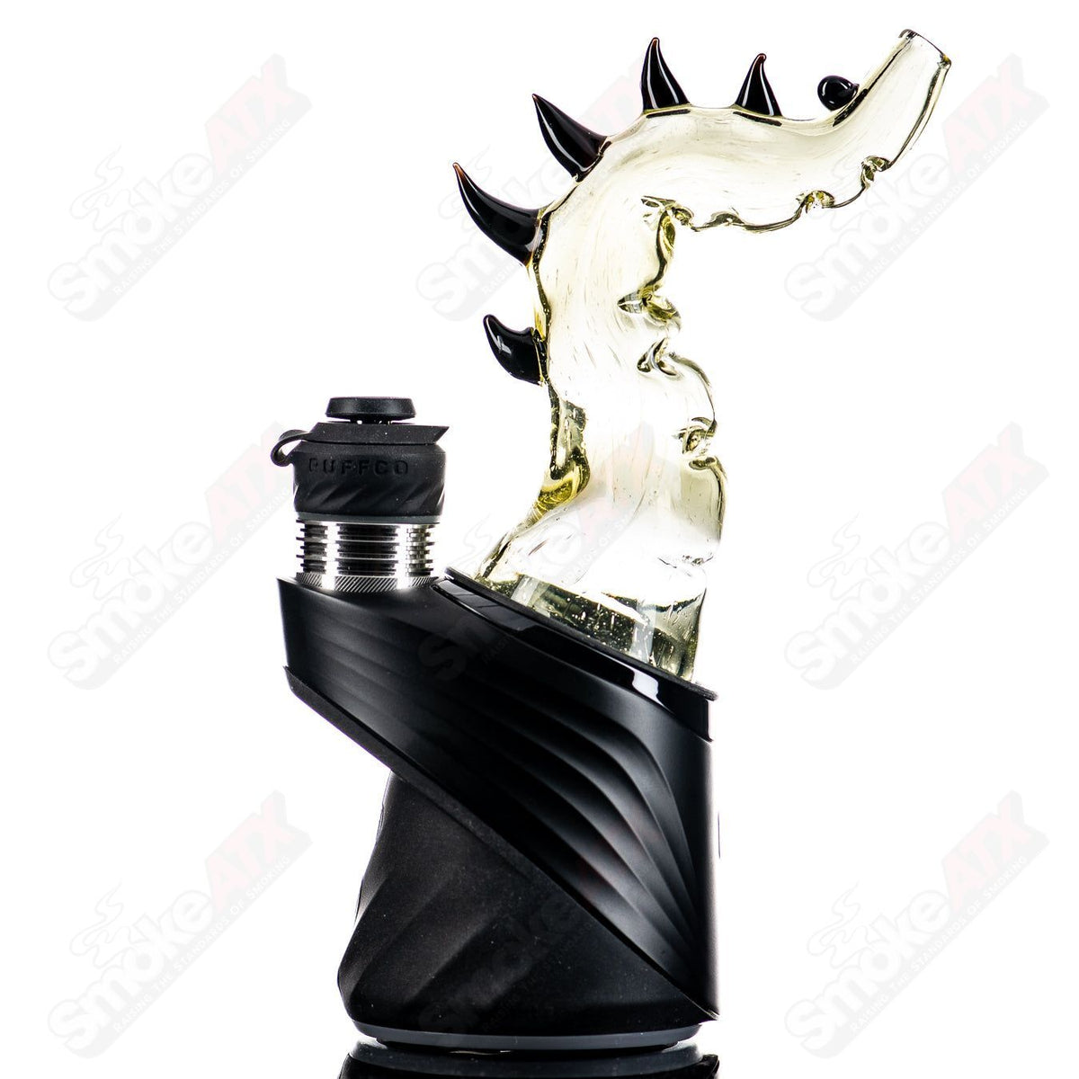 Glass Dragon Tail Puffco Top by Tony Kazy featuring a detailed dragon tail design for Puffco vaporizer accessories.