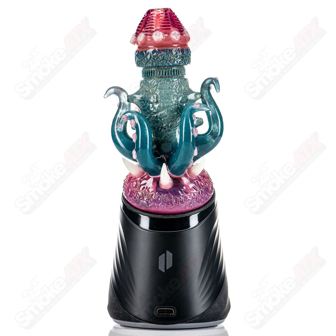 Dry Puffco Top by Salt Glass, a heady glass accessory designed for Puffco devices, showcasing intricate glass craftsmanship.