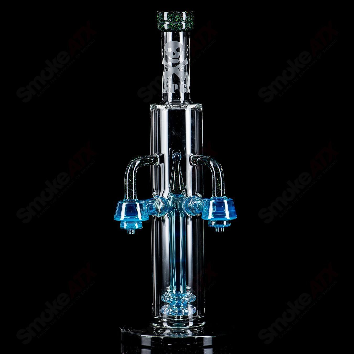 Dual Dr.Dabber Tube SPG by Stephan Peirce Glass, a heady glass piece with dual chambers and intricate designs.