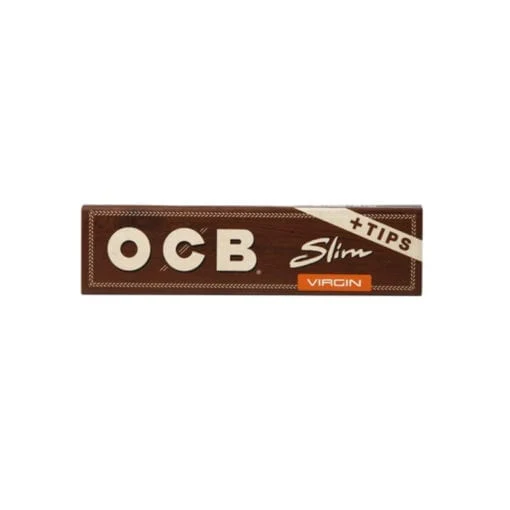 OCB Virgin Slim King rolling papers from 420 Products, showcasing thin, natural paper designed for smooth rolling.
