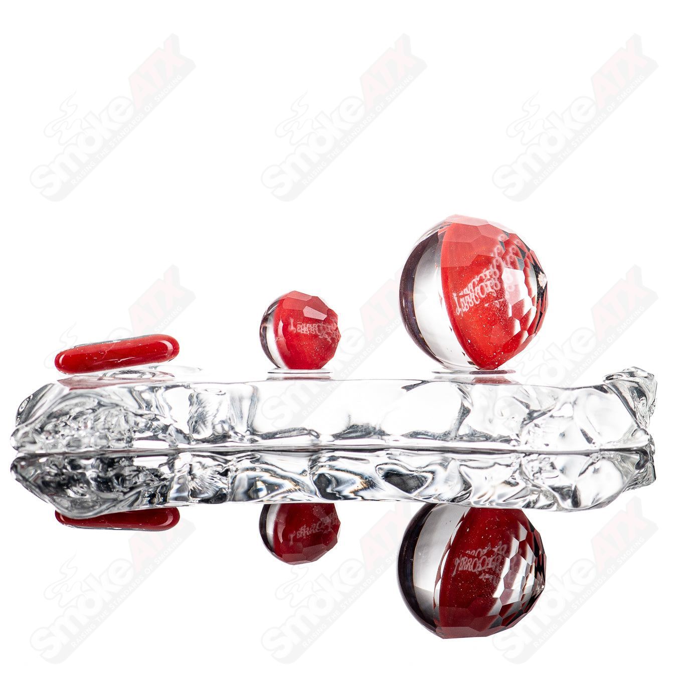 Faceted marble glass slurper set by Terroir, featuring multiple faceted marble pieces for elegant drinking experience.