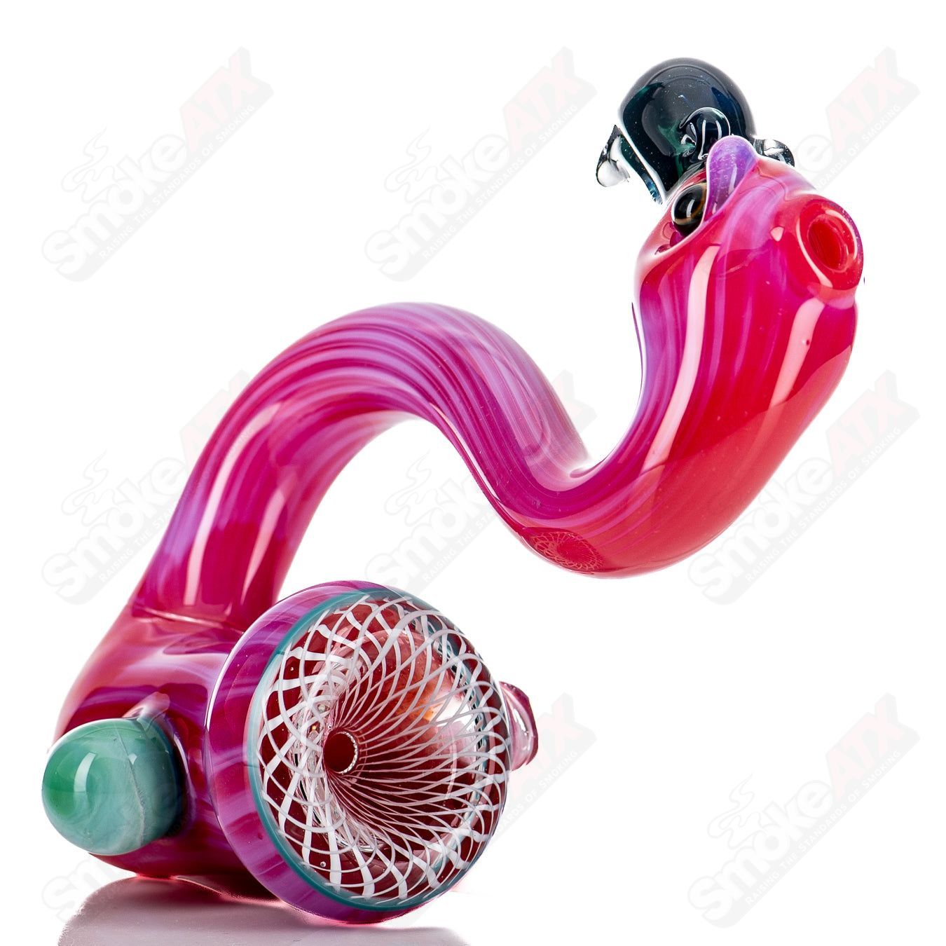 Flamingo Sherlock Burtoni Glass featuring vibrant colors and intricate design, perfect for heady glass enthusiasts.