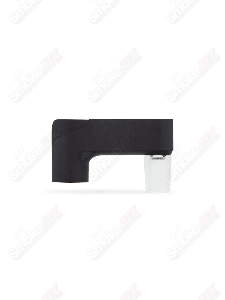 Puffco Glass Adapter with 3D Chamber Pivot for handheld concentrate vaporizer, featuring clear glass construction and intricate design.